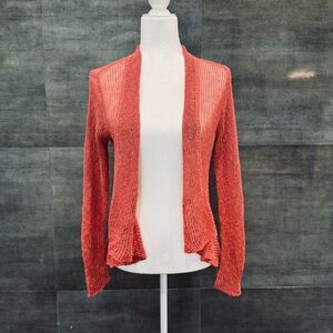 Eileen Fisher pink lightweight knit drape cardigan, XS